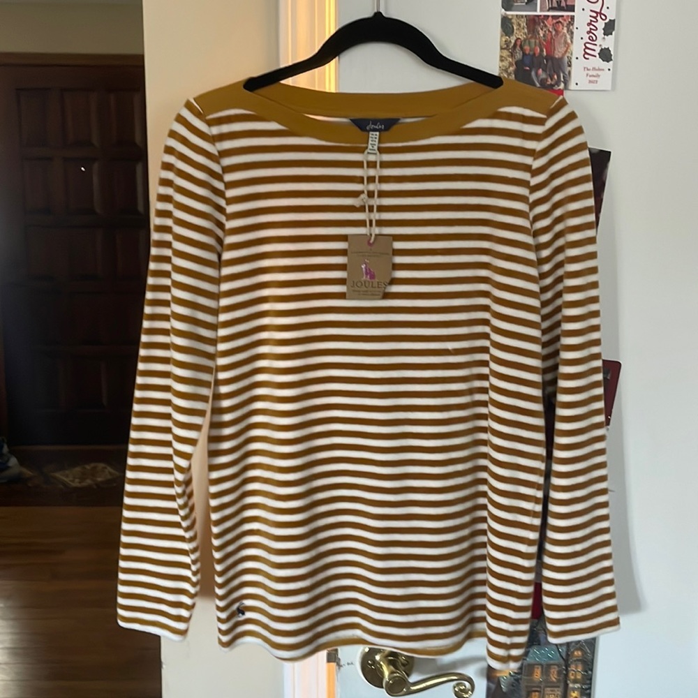 Joules Esme gold stripe size 6 new with tags
